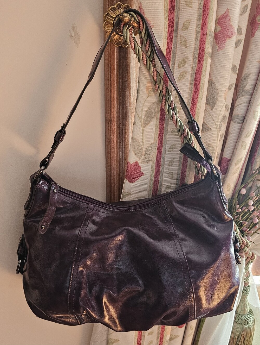 Y2K George purple hobo shoulder bag